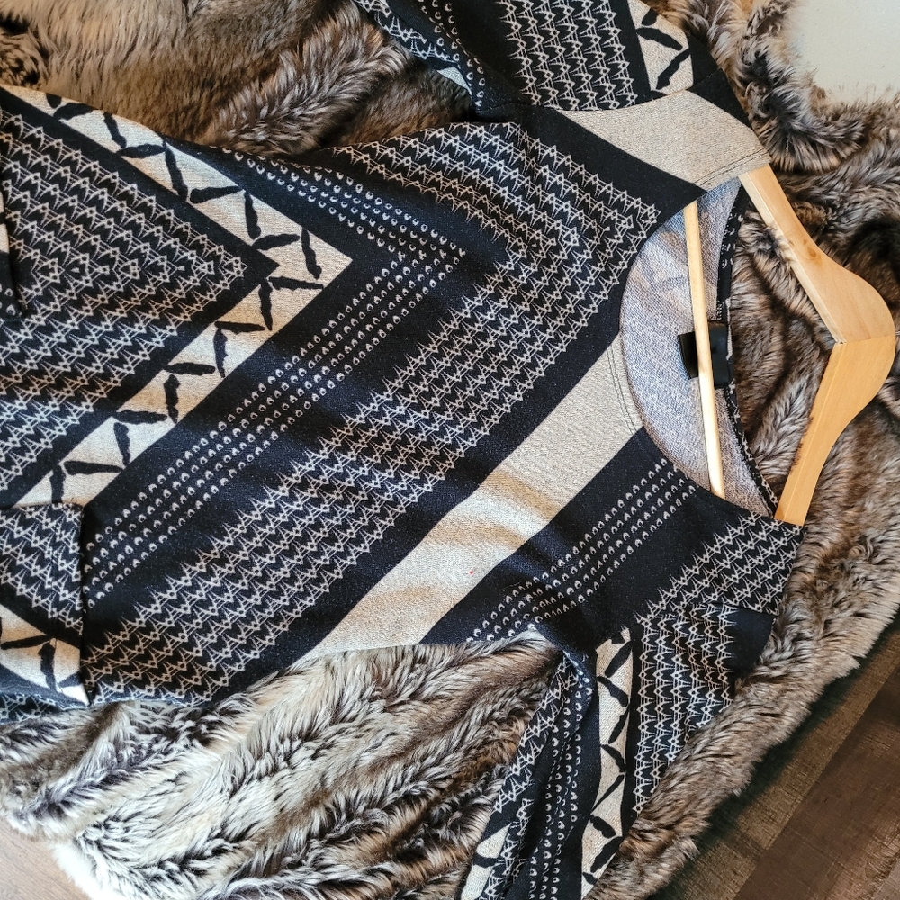 Long Sleeve Pattern Dress